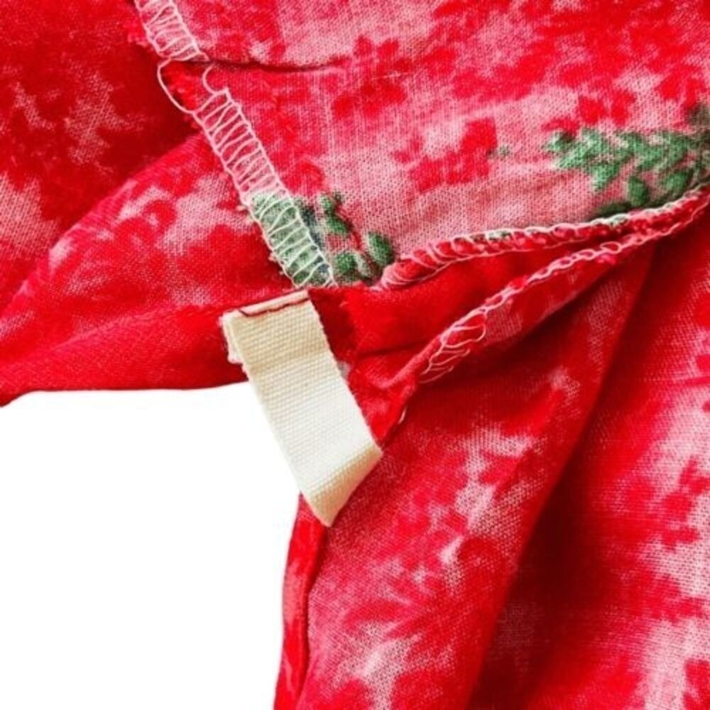 NWT Indian Kurta Kurti Lagi Red Floral Relaxed Long-Line Tunic Blouse Top โ SZ M - Picture 12 of 12